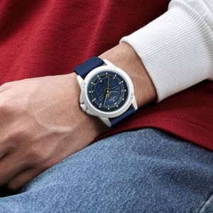 NAVIFORCE 8031 Orologio da Uomo Sportivo in Silicone Impermeabile Orologi al Quarzo da Uomo Moda Luminoso con Calendario Orologio da Polso Argento Blu - Product Image 2
