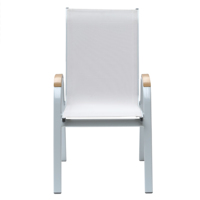 Fauteuil de jardin moderne pour villa, terrasse, cadre en aluminium, tissu Teslin, maille imperméable, confortable, revêtement poudré