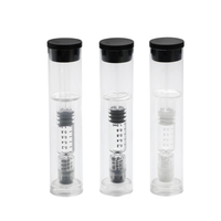 Seringue en verre de 1 ml à marque privée dans un tube en plastique transparent, injecteur gradué Luer Lock pour la vente au détail en dispensaire