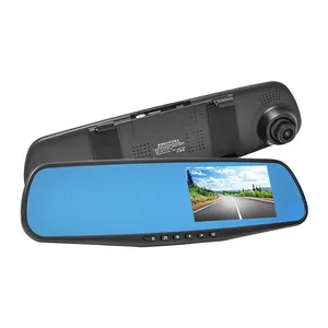 Harga Mobil DVR 5.0 "LCD FHD 1080 P Kotak Hitam Mobil Dual Lensa Cermin Dashcam dengan Reverse Kamera