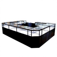 Solution complète de mobilier de présentation pour magasin de tabac : Vitrine en verre trempé avec cadre en aluminium, éclairage LED, robuste et écologique pour le commerce de détail