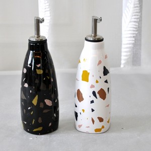 Meishenjia SHUN — vaisselle de cuisine <span class=keywords><strong>en</strong></span> céramique <span class=keywords><strong>blanc</strong></span> et noir, avec chiffres irréguliers, décalcomanie, huile, <span class=keywords><strong>vinaigre</strong></span>, sauce soja, bouteille - Product Image 1