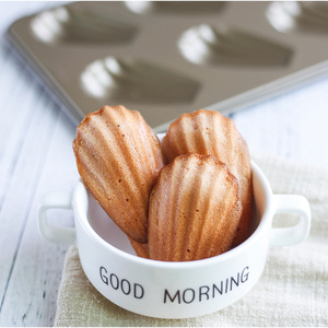 Shell Shaped 6 Cavity Madeleine Mold Carbon Steel Non Stick Cake Mold For Baking - Product Image 1