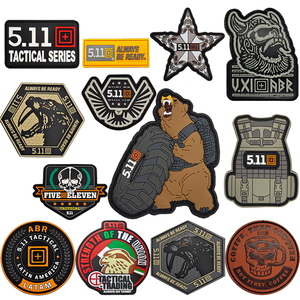 แพทช์ยุทธวิธีแบบกำหนดเอง แพทช์โลโก้ดีไซน์เนอร์แบบ 3 มิติ ทำจาก PVC รีดติดได้ แพทช์ยางสำหรับติดหมวก - Product Image 1