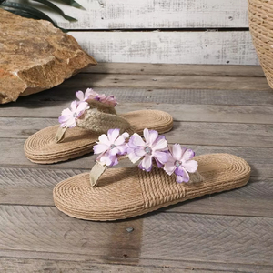 Women Lightweight <b>Soft</b> Sole Flower Slide Slippers 2026 New Summer Casual <b>Flip</b> <b>Flops</b> Sandals - Product Image 4