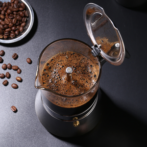 Machine à café expresso en verre de cristal, poêle commerciale, Pot à moka italien en acier inoxydable pour Induction, 120/240/360ML - Product Image 4