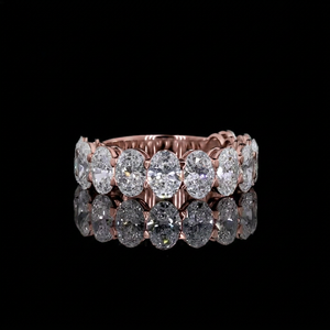 Anillo Solitario con Diamante de Corte Ovalado, Certificado IGI, Cultivado en Laboratorio, Relleno de Oro Rosa de 14K, Anillo de Compromiso Clásico, Joyería Unisex - Product Image 1