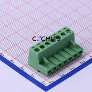XY2500F-A-5.0-7P Plug-in Terminal Block P=5mm Connector ( Connector Type: Plug )( Construction: 1x7P )( Pitch: 5mm ) - Product Image 1