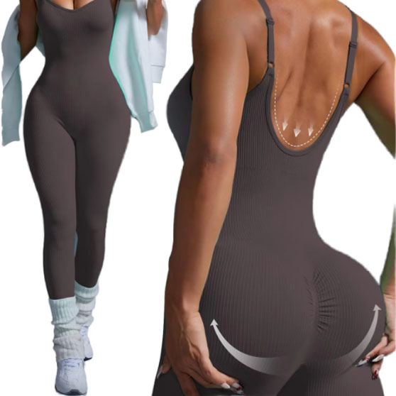 Fashion High Quality Yoga Slimming Strapless V-neck Backless Hip Lift Seamless Spandex/Nylon Four-Way Stretch Breathable