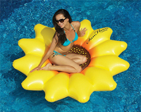 Flotteur de piscine gonflable de radeau de plage de tournesol