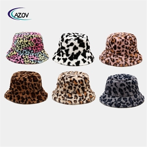 Chapeau Bob Azov-yt Style Automne-Hiver, Motif Léopard Classique, Doublure Polaire, Coupe-Vent, Chaud et Confortable pour l'Extérieur - Product Image 1