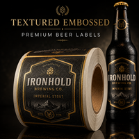 Étiquettes personnalisées pour bière artisanale, découpées sur mesure, imprimées, autocollantes, imperméables, pour mariage et fête