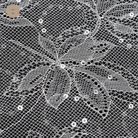 Tissu en dentelle française fantaisie écologique 100 % polyester pour rideaux de maison, décors de mariage et chemins de table