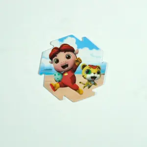 Custom eco-friendly anime snack promotion gift 3d pogs plastic puzzle card tazo