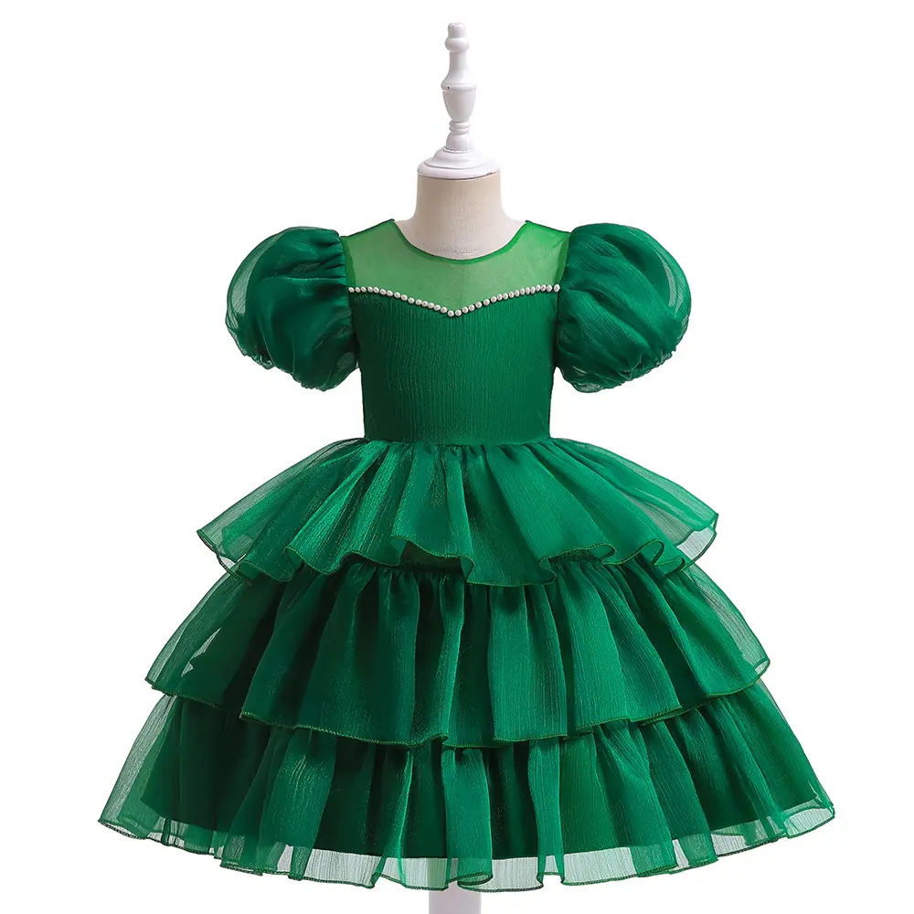 Toddler Christmas Dress Birthday Wedding Gown Wholesale Children Wear Fall Clothing for Kids Baby Girl Party Dresses Princess