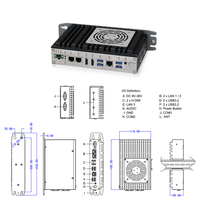 PC industriel embarqué sans ventilateur sur rail DIN 2026 OEM/ODM, 12e génération I3-1215U DDR5, large plage de température