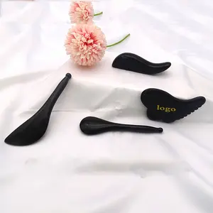Gua Sha-rascador de masaje de piedra Bian, herramienta de terapia de acupresión, color negro, para la salud Natural - Product Image 5