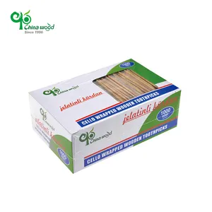 Yada Bamboe Tandenstokers Individuele Cello Wrap Individueel Verpakt Tandenstoker Bamboe Voedsel Sticks
