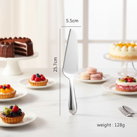 Ensemble de spatules à gâteau et de cuillères à tarte en acier inoxydable de qualité alimentaire, 10 pouces, avec manche épais, pour mariage de luxe, passe au lave-vaisselle