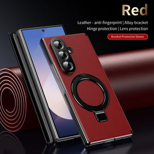 Funda de Cuero PU de Lujo con Anillo Magnético y Protector de Pantalla para <span class=keywords><strong>Z</strong></span> Fold 7 6 5 4 3, Protección 360° a Prueba de Golpes - Product Image 3