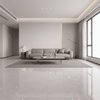 Carreaux de sol antidérapants aspect marbre blanc-gris, polis, simples, taille 750x1500mm, épaisseur 10mm, adaptés aux sols et aux murs, antibactériens