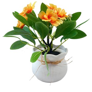 Bonsaï artificiel Jinhe en fleurs de soie blanches et roses, 20 cm, style nordique, plante en pot décorative, ornement pour la maison - Product Image 2