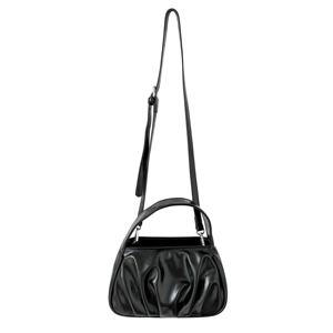 Nuevo Bolso de Mano de Diseño Coreano, Mini Bolso de Cuero PU Arrugado para Mujer, Bolso de Hombro Inclinado para Mujer - Product Image 5
