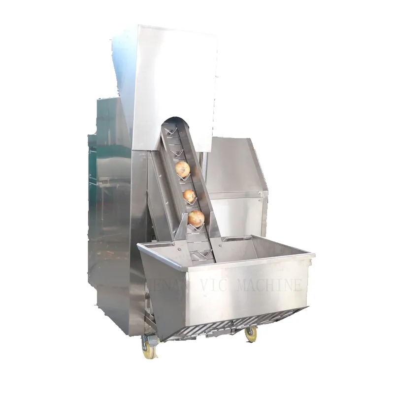 500-700 kg/saat endüstrisi tam otomatik soğan soyucu soğan soyma makinesi