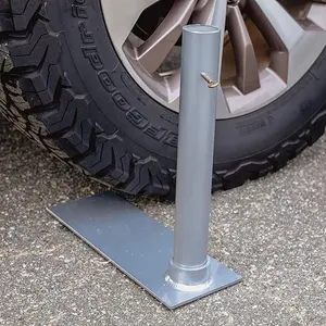 Pemegang Tiang Bendera Portabel Aluminium Lapisan Bubuk Perak Kustom Kualitas Tinggi untuk Mobil