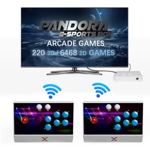 Pandora e-sports Box Arcade Game 8 tombol Joystick 2-4 pemain Juegos Caja Pandora wireless game controller