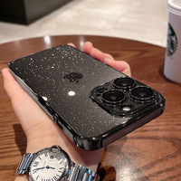 Coques de téléphone portable antichoc en TPU+PC rigide, design sportif, avec paillettes électroplaquées pour 17 Pro Max 16/15/12 Pro