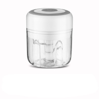 2 Cups Draadloze Knoflook Stamper Voedsel Cutter, Handheld Draagbare Knoflook Mincer Peper Groente Noten Kinderen Voedsel Blender