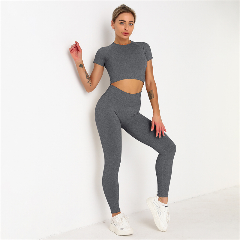 9 colors Fashion Modern Breathable Workout Clothing Women Active Wear Yoga Set hygroscopic Hot Sale