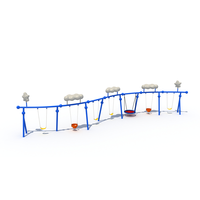Ensemble de balançoires pour enfants avec structure métallique et sièges en plastique pour les aires de jeux extérieures des jardins d'enfants et des écoles
