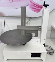 Automatique 4-14 pouces anniversaire gâteau crème lisse Machine gâteau beurre crème revêtement lissage Machine ronde gâteau polissage
