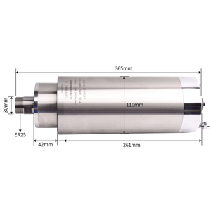 Moteur de broche de routeur LHDK-110-25-24Z/4.0 4kW 24000 tr/min ER25 380V pour moule de fraisage d'acier et de métal 4kW - Product Image 6