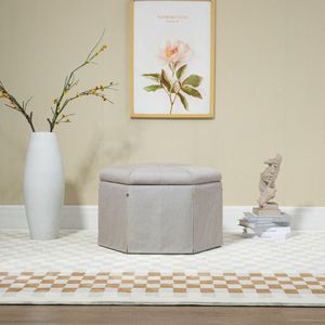 Modern Burgundy Fabric <strong>Storage</strong> <strong>Stool</strong> 38x38x38cm Decorative Furniture for Living Room <strong>Bathroom</strong> Hotel Apartment Home Office - Product Image 4