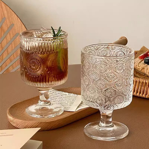 Calici goffrati ad alto aspetto 200ML tazza di gelato verticale a strisce da Dessert <span class=keywords><strong>bicchiere</strong></span> di vino - Product Image 2