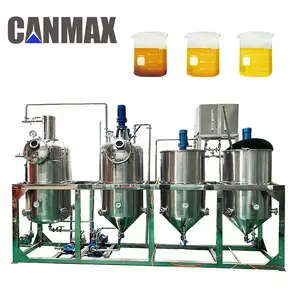 Soybean Peanut Palm Oil cooking small Line Sunflower Refining Process cotton Seed Edible Oil Refining Machine