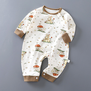 Pakaian Bayi Grosir Custom Motif Alami Lucu, Romper Bayi Lengan Panjang, Pakaian Jumper Bayi Laki-laki untuk Musim Semi dan Gugur - Product Image 4