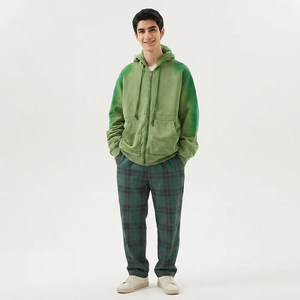 Sweat à capuche épais en coton 100% délavé style streetwear personnalisé pour l'hiver - FINER THREADS Homme Séchage rapide - Product Image 1
