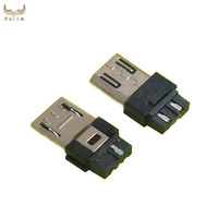 Micro usb 2.0 3.0 type A connecteur mâle plaqué or 3 pièces, meilleure vente