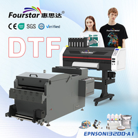 Impresora DTF Cuatro en Uno Fourstar I3200*5, Impresora Digital Directa a Película para Camisetas, 60 cm, Nueva Tinta de Pigmento, Semiautomática