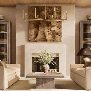 60" Round Solid Brass Large Chandelier Villa Banquet <b>Hall</b> Living Room Luxury Simple Antique Retro Gold Finish LED Chandelier - Product Image 6