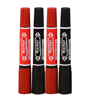 Stylos marqueurs permanents à double pointe (ciseau et pointe fine), 3 couleurs, 2-6 mm, pour écrire, gribouiller et marquer