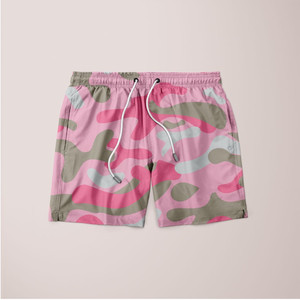 Pantaloncini mimetici rosa scuro - Product Image 1