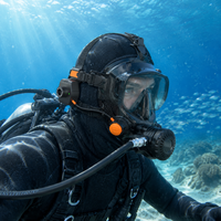 Système de communication vocale sans fil sous-marin Havospark, étanche à 50 m, PTT de plongée, interphone ultrasonique pour masque intégral de plongée