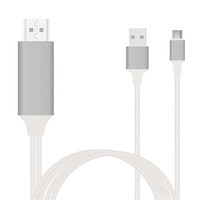 Câble USB Type C 2 m pour iPhone 8 broches vers HDMI Audio Vidéo, adaptateur convertisseur numérique AV intelligent pour iPhone Samsung Huawei