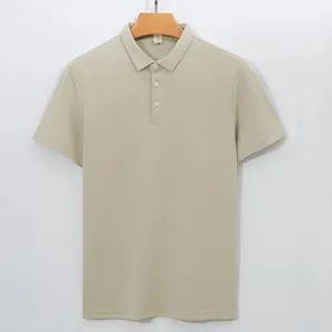 Camisa polo de algodão Pima para homens com desenho de algodão 230gsm tecido interlock personalizado