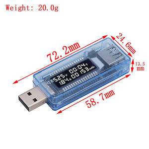 เครื่องทดสอบความจุแบตเตอรี่ V20 0-20V USB เครื่องวัดแรงดันไฟฟ้าสำหรับการทดสอบแบตเตอรี่ลิเธียมไอออน - Product Image 1